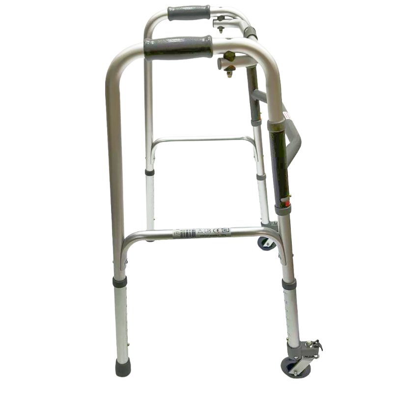 Andador plegable individual; Fijo; Ruedas delanteras giratorias de 3