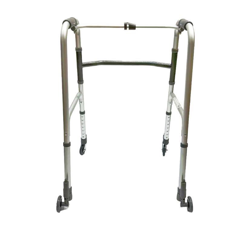 Andador plegable individual; Fijo; Ruedas delanteras giratorias de 3