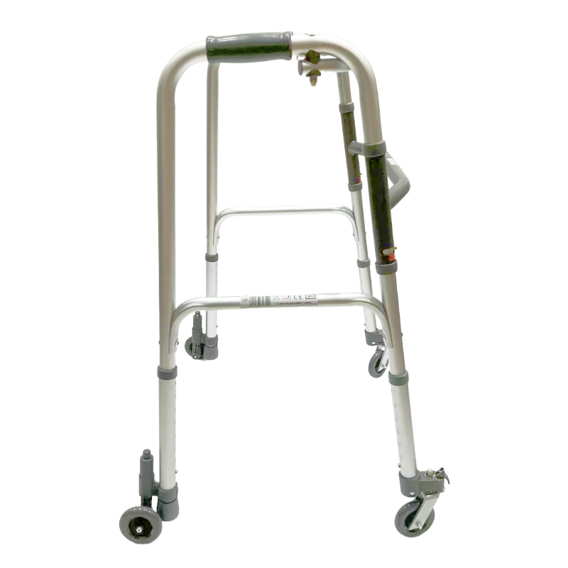 Andador plegable individual; Fijo; Ruedas delanteras giratorias de 3