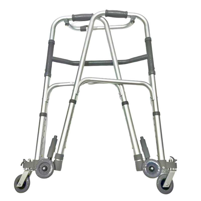 Andador plegable individual; Fijo; Ruedas delanteras giratorias de 3