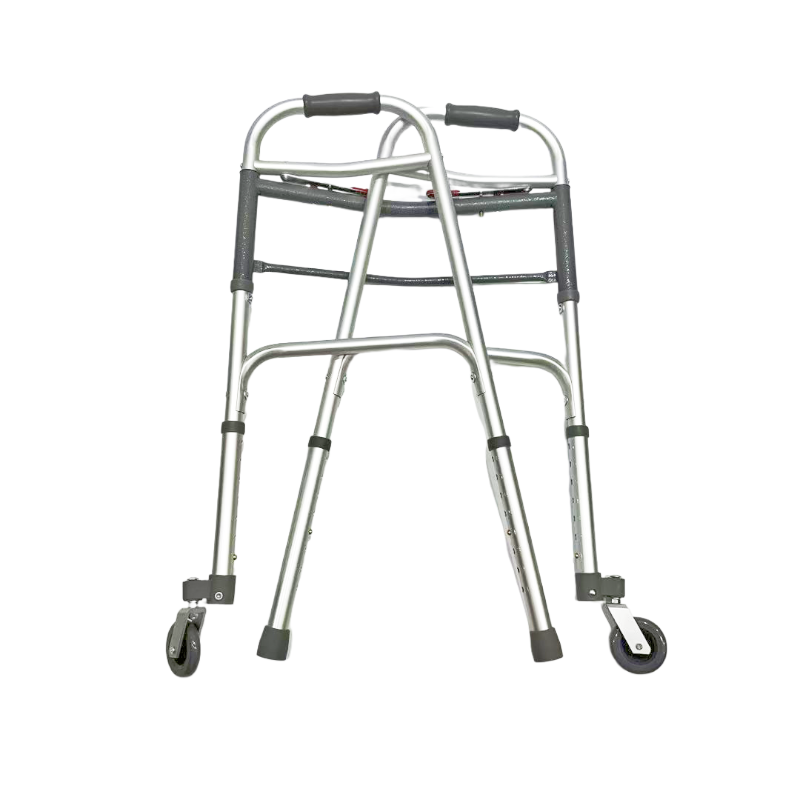 Déambulateur pliable double ; Fixe ; Roues avant pivotantes de 3