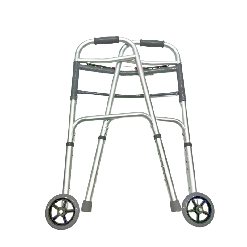 Déambulateur pliable double ; Fixe ; Roues avant fixes de 5