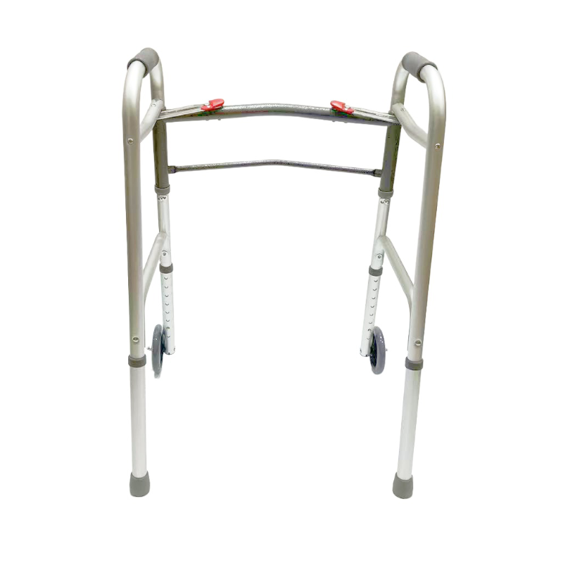 Déambulateur pliable double ; Fixe ; Roues avant fixes de 5