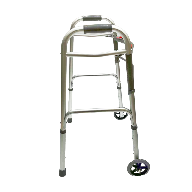 Déambulateur pliable double ; Fixe ; Roues avant fixes de 5