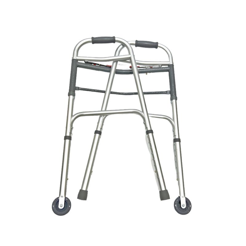 Déambulateur pliable double ; Fixe ; Roues avant fixes de 3