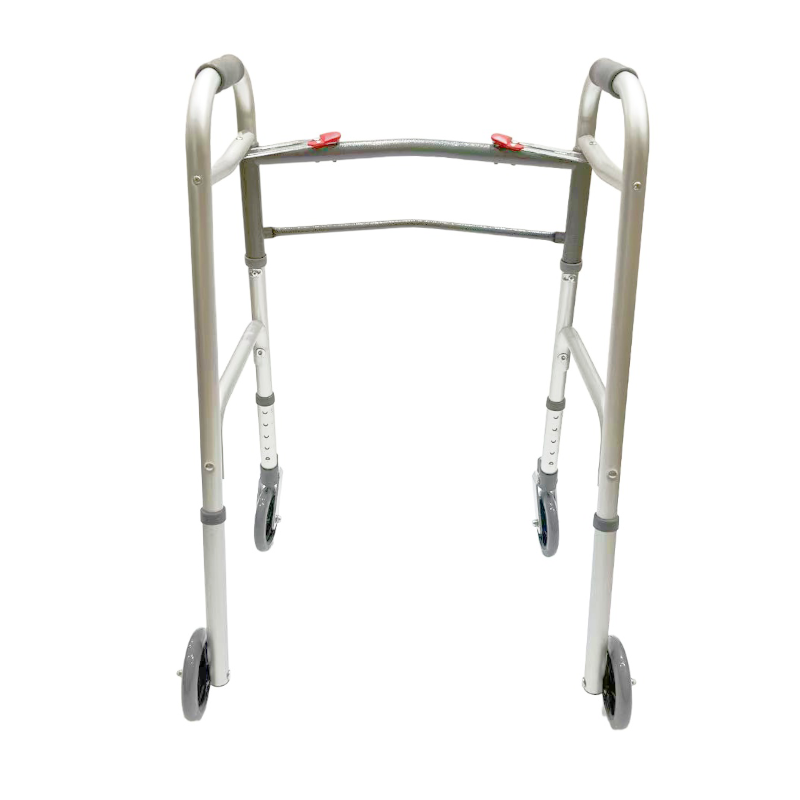 Déambulateur pliable double ; Fixe ; Roues avant pivotantes de 5