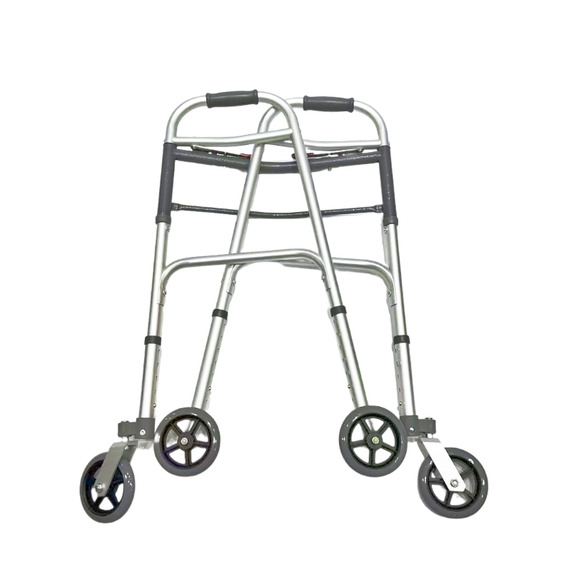 Déambulateur pliable double ; Fixe ; Roues avant pivotantes de 5