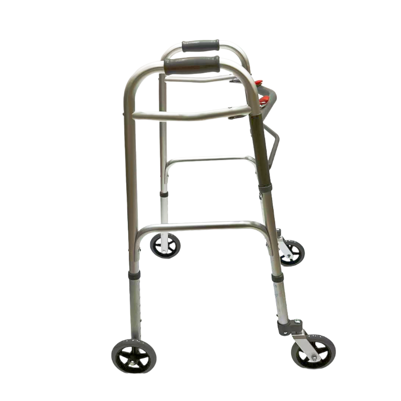 Déambulateur pliable double ; Fixe ; Roues avant pivotantes de 5