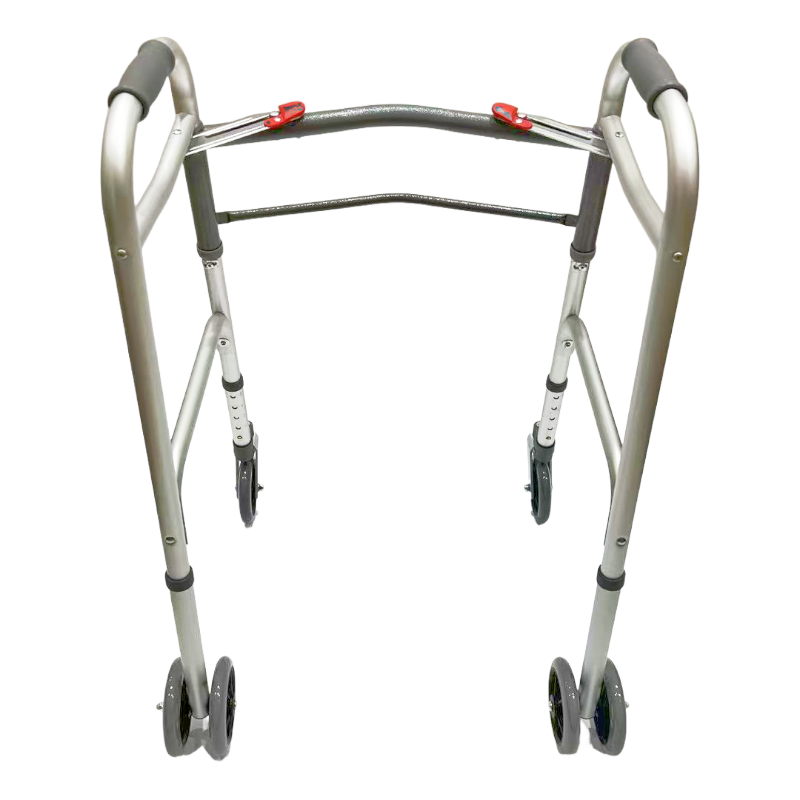 Déambulateur pliable double ; roues avant pivotantes de 5