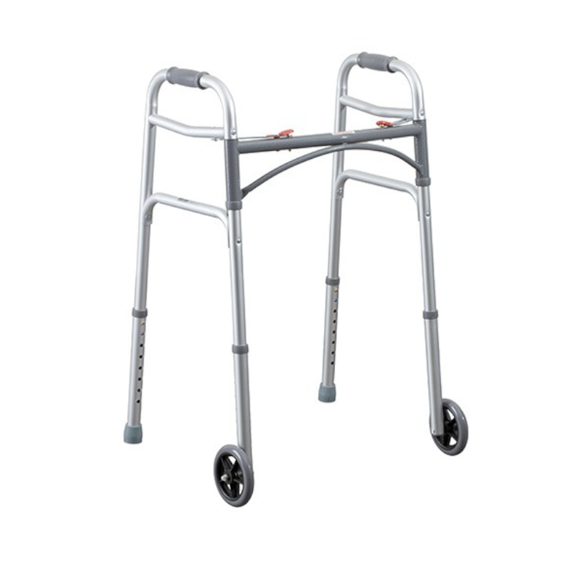 Doppelknopf-Faltrollator mit Vorderrädern