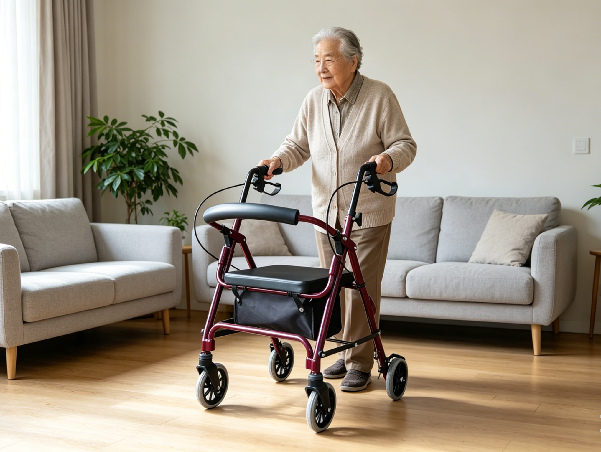 Rollator with seat