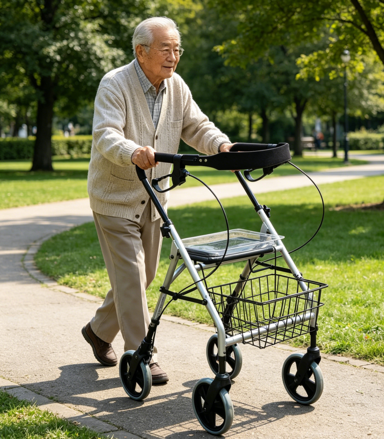 Lightweight Stand Up Seat Rollator
