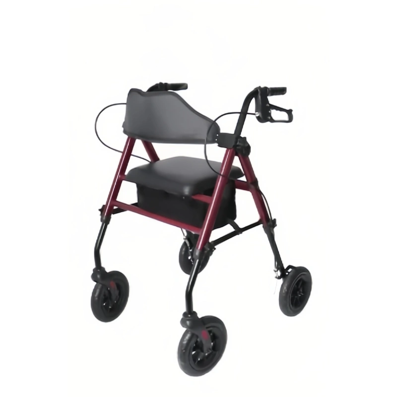 Rollator mit Sitz für Senioren, faltbar, 8-Zoll-Räder, höhenverstellbarer Sitz, bis 159 kg belastbar
