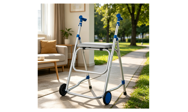 Lightweight Rollator Walker with seat and wheels