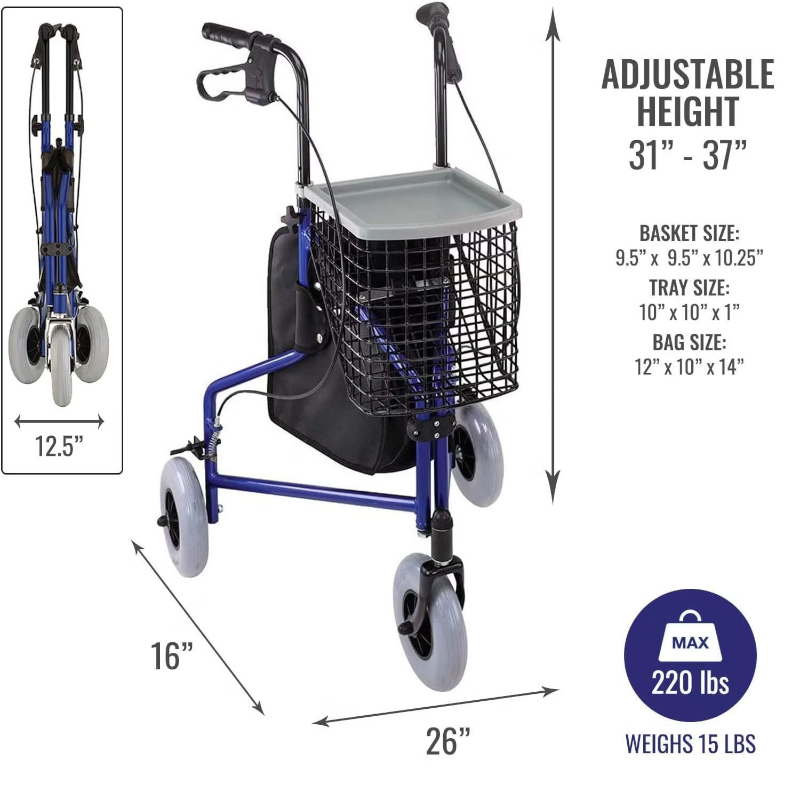 Steel Tri Wheel Walker