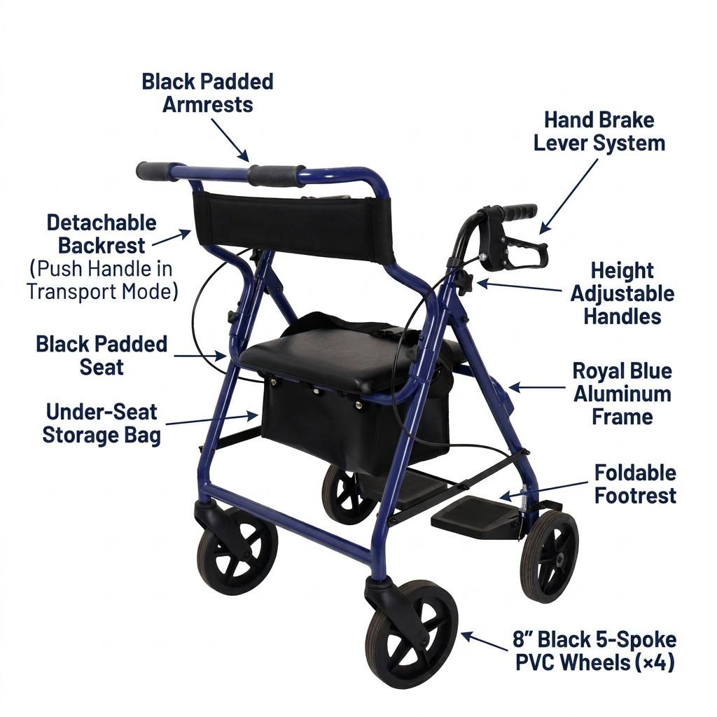 folding Aluminum Rollator