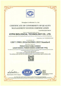 Certificat de Conformité de Qualité