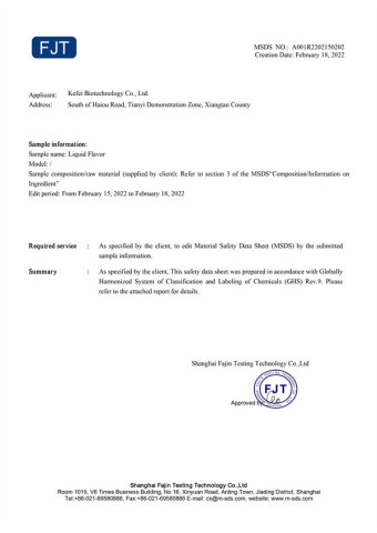 Material Safety Data Sheet