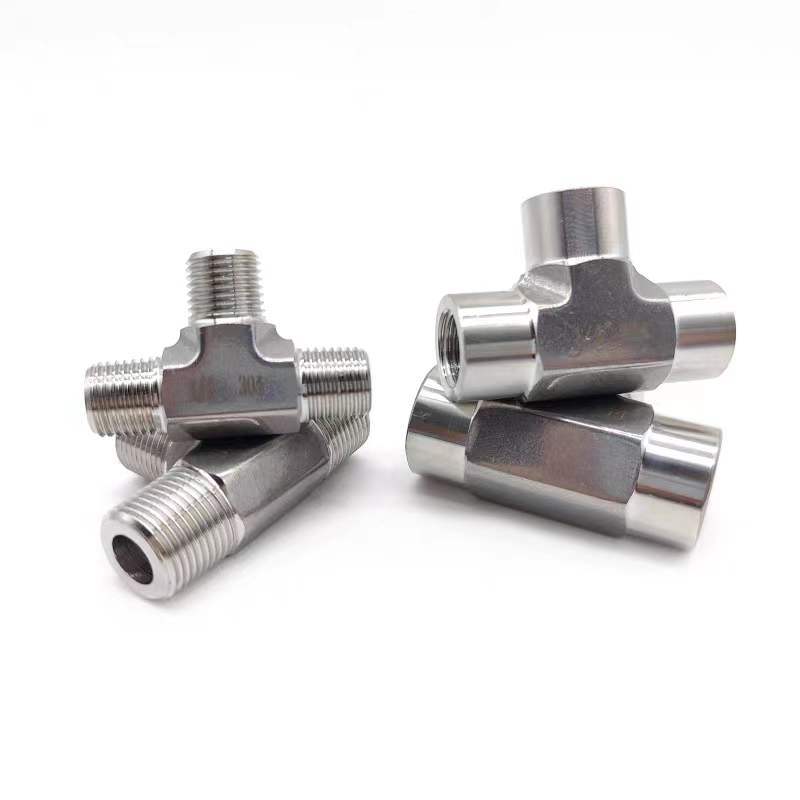 Stainless Steel JIC Or NPT Clover Tee Various Sizes