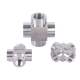 Stainless Steel JIC Or NPT 4-Way Cross SS304