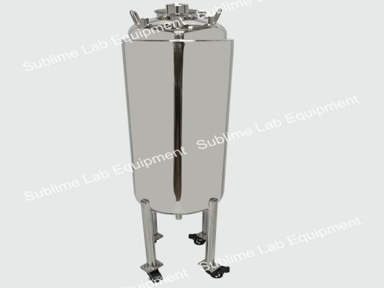 100L ASME Sanitary Solvent Jacketed Collection Tank