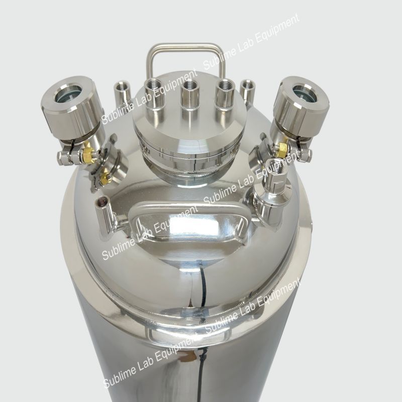 100L ASME Sanitary Solvent Jacketed Collection Tank