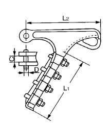 Bolted type strain clamp