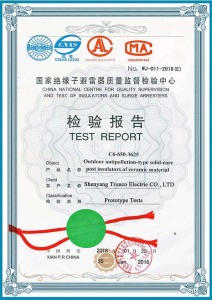 PORCELAIN POST INSULATOR TYPE TEST REPORT