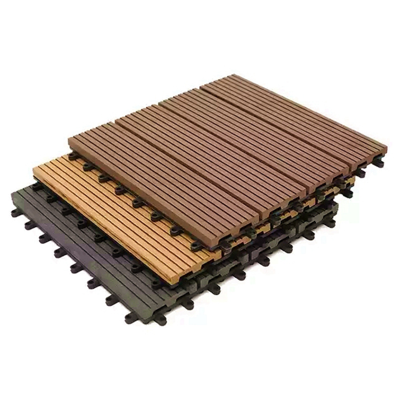 Hollow Waterproof Wpc Tiles Outdoor Decking