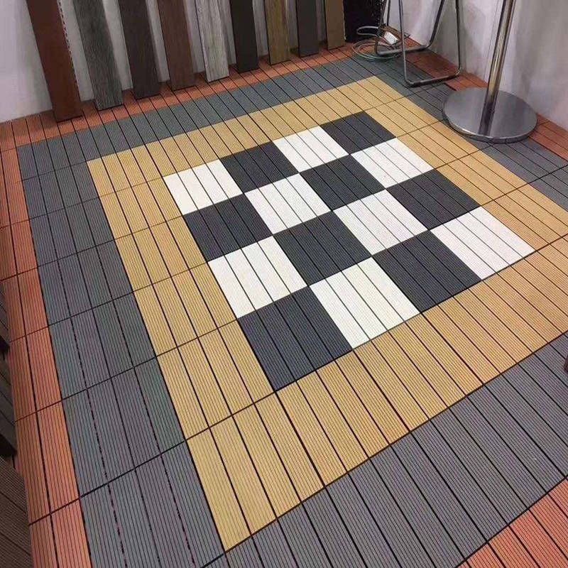 Outdoor Wood Flooring Wpc Interlocking Tiles