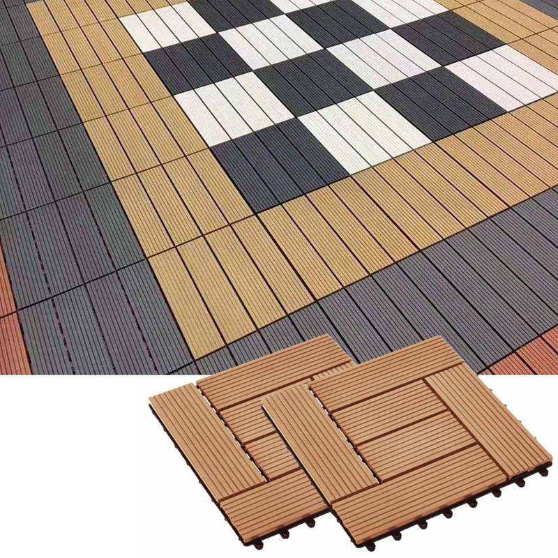 Outdoor Wood Flooring Wpc Interlocking Tiles