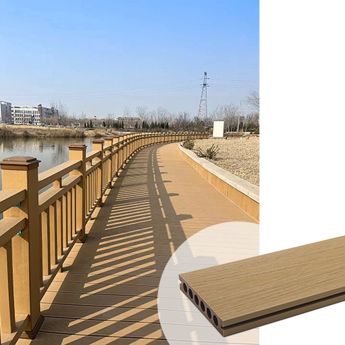 recycling wood grain co-extrusion decking plank