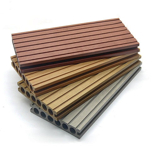 anti slip hollow grooved outdoor wpc decking floor