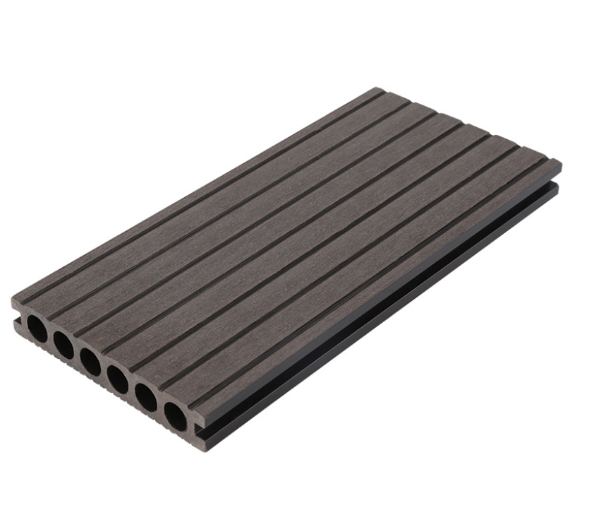 anti slip hollow grooved outdoor wpc decking floor