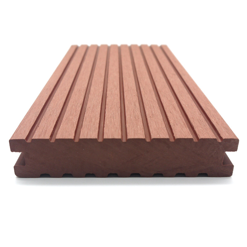 durable anti slip patio grooved wpc floor decking