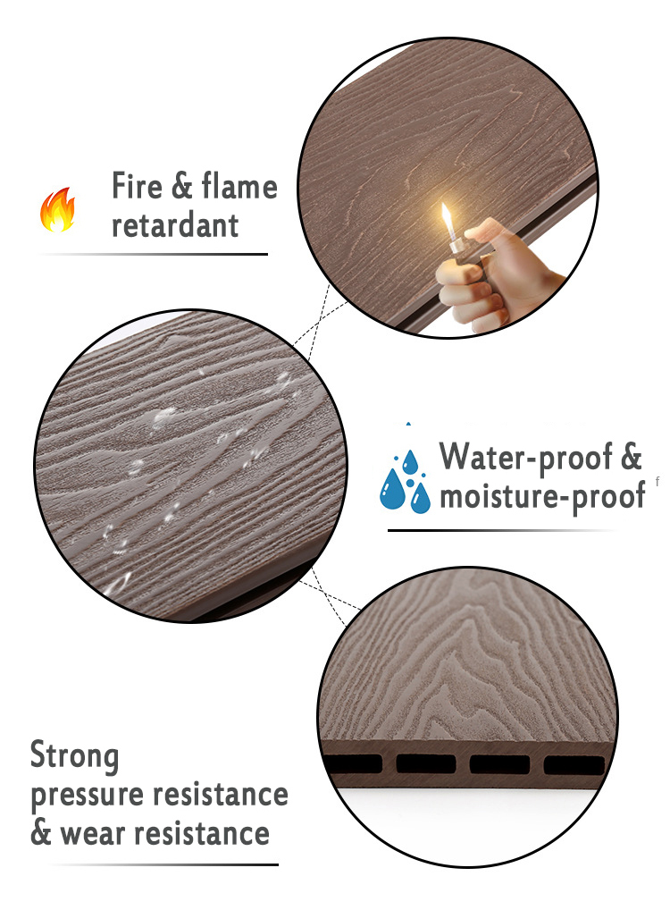 3d embossing composite decking