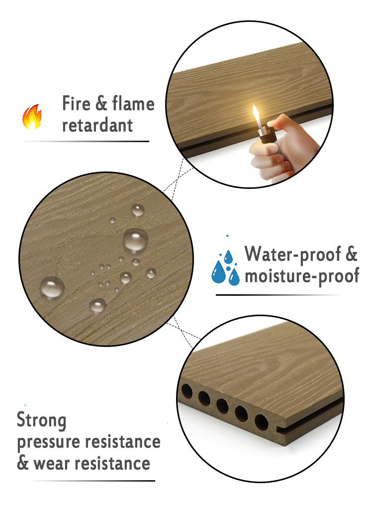 Polyethylene wood decking