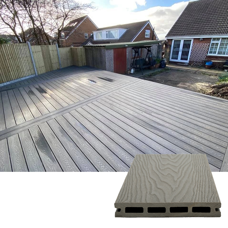 ash grey outdoor composite decking