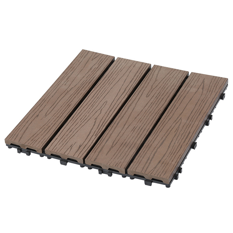 recyclable eco-wood plastic panlabas na splicing deck tile