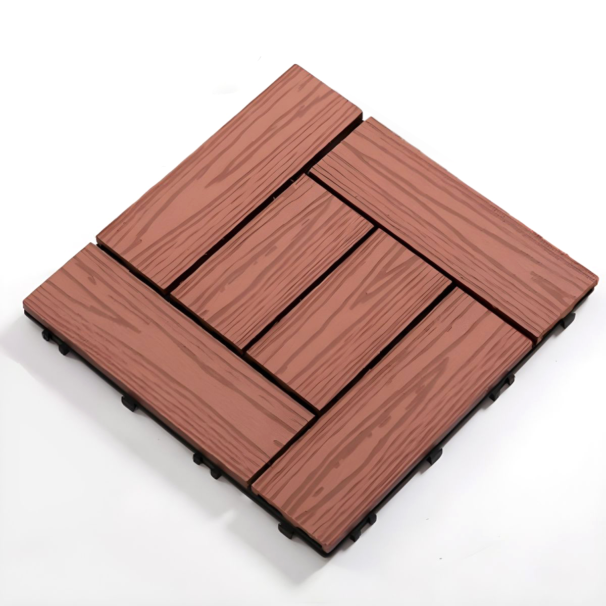 apricot pinstripe non-slip square deck tile supplier