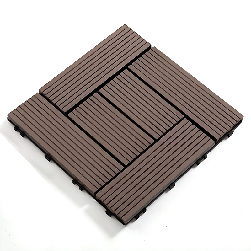 apricot pinstripe non-slip square deck tile supplier