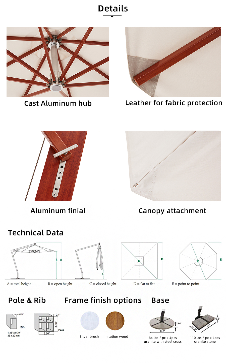 market centilever umbrella