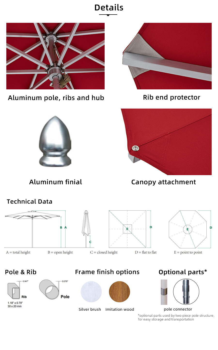 umbrella for patio decoration