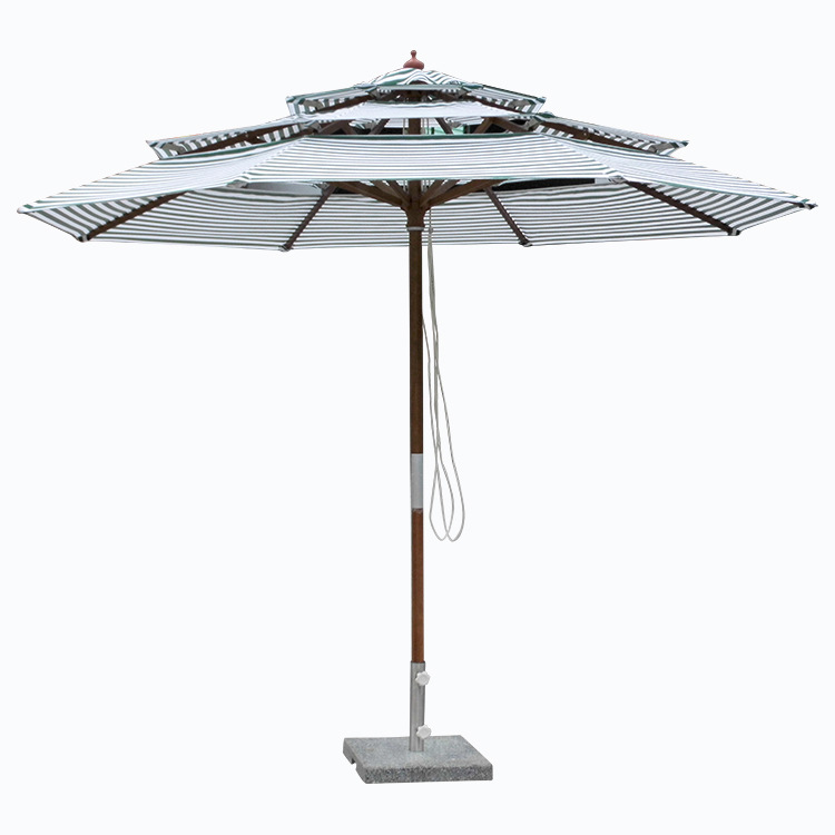 Китай 3-слойный деревянный пляжный зонтик, декоративный зонтик, производитель