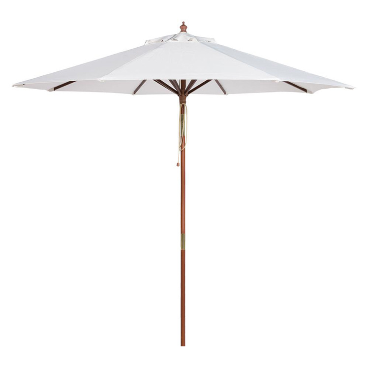 wooden tilt patio sun umbrella for resort beach