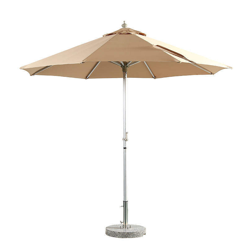 Restaurant out door table umbrella with winch handle