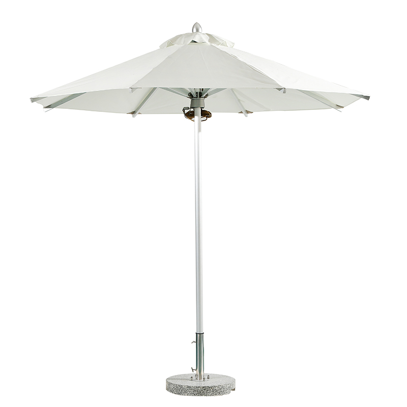 Китай Белый роскошный алюминиевый уличный зонтик для террас, производитель