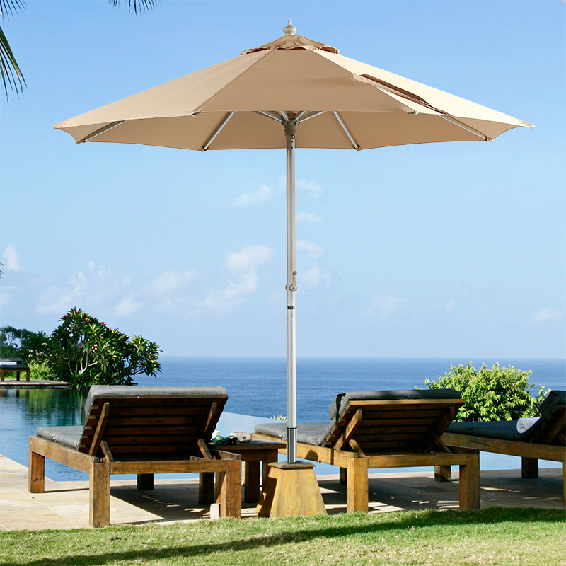 Restaurant out door table umbrella with winch handle