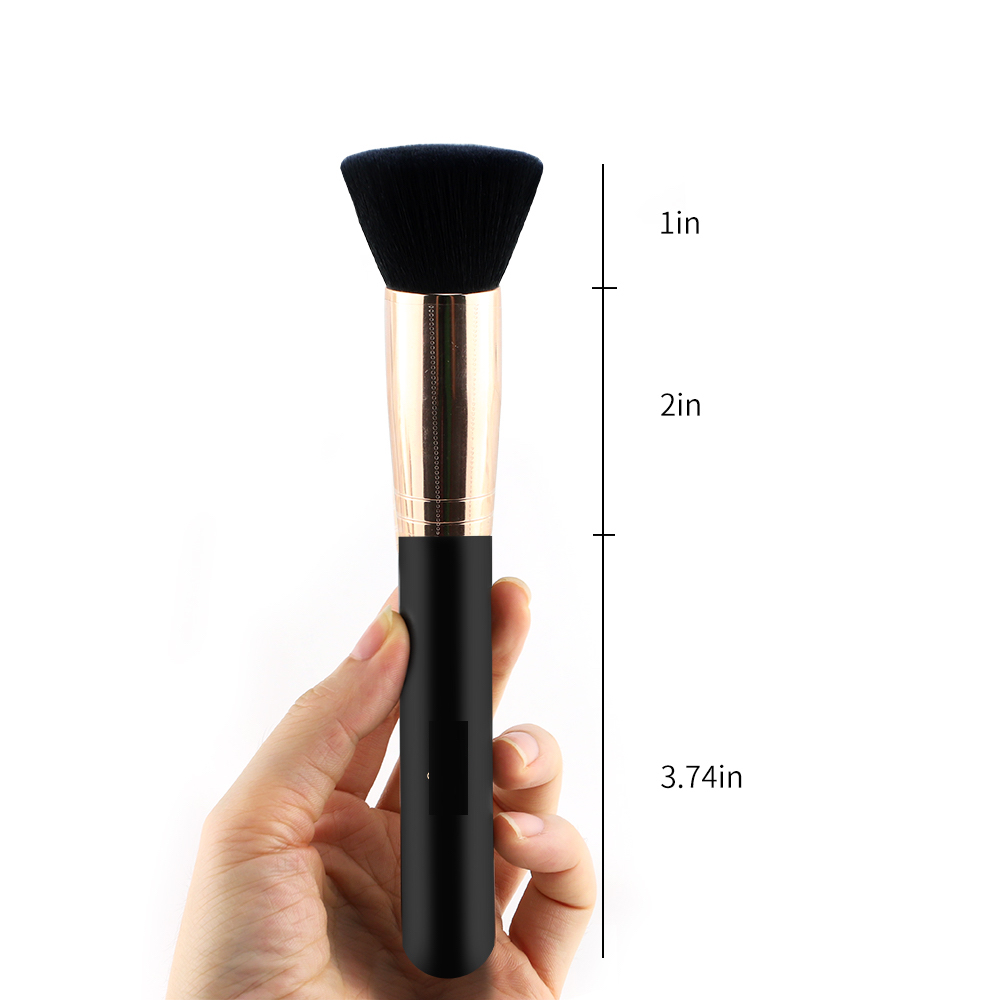 Vegan Custom Foundation Makeup Brush Single Liquid Flat Top Kabuki Private Label Foundation Brush