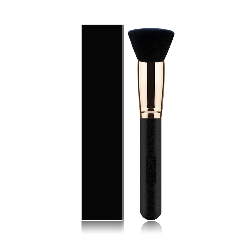 Vegan Custom Foundation Makeup Brush Single Liquid Flat Top Kabuki Private Label Foundation Brush